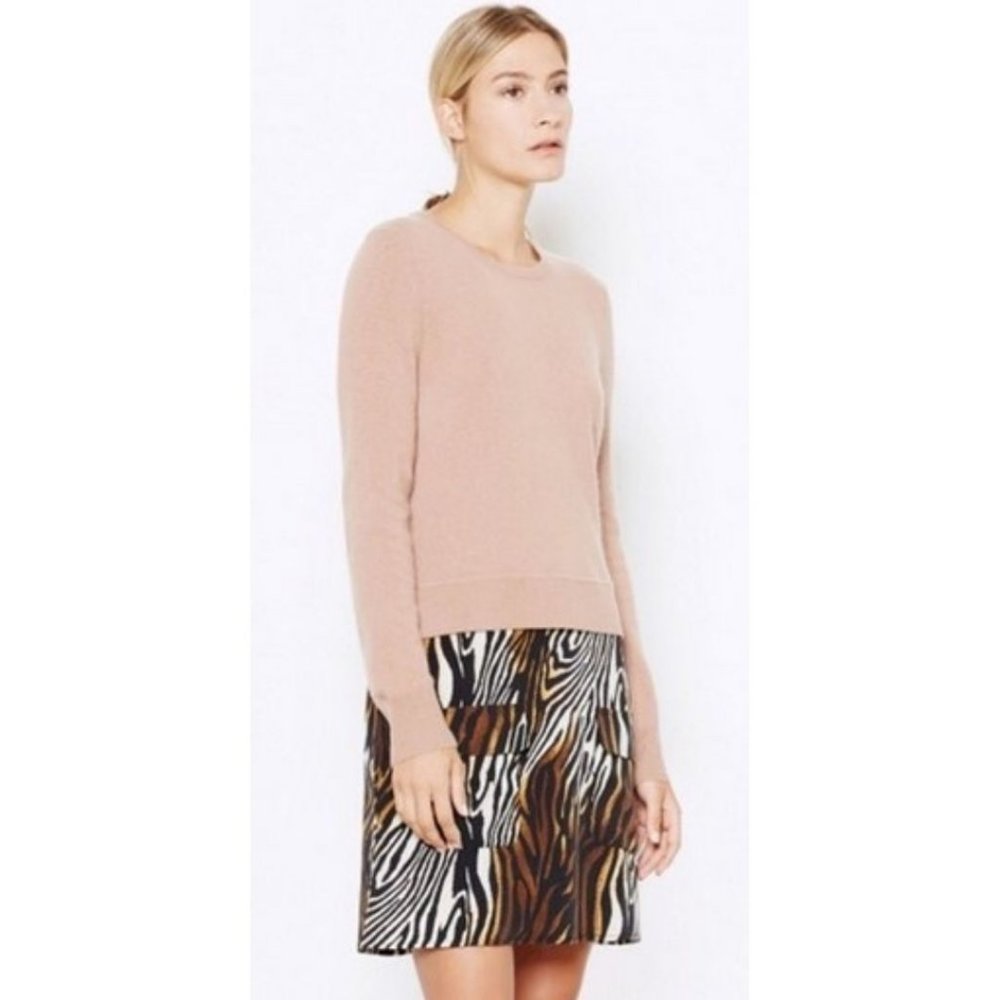 Equipment Shirley Layered Animal Printed Sweater Dress Size Small Cashmere